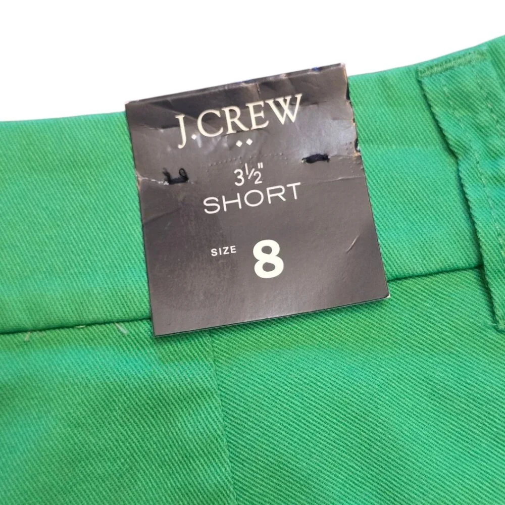🏷️ NWT  🏷️ J CREW Green Chino Shorts  sz 8   🏷️ NWT  🏷️ - Picture 5 of 6